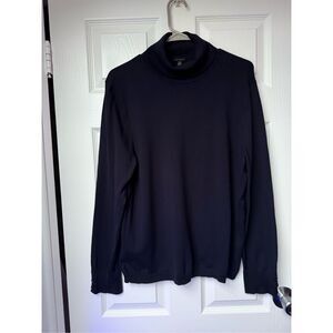 Talbots Turtle Neck Women's XL Navy Blue Long Sleeve Professional Career Office
